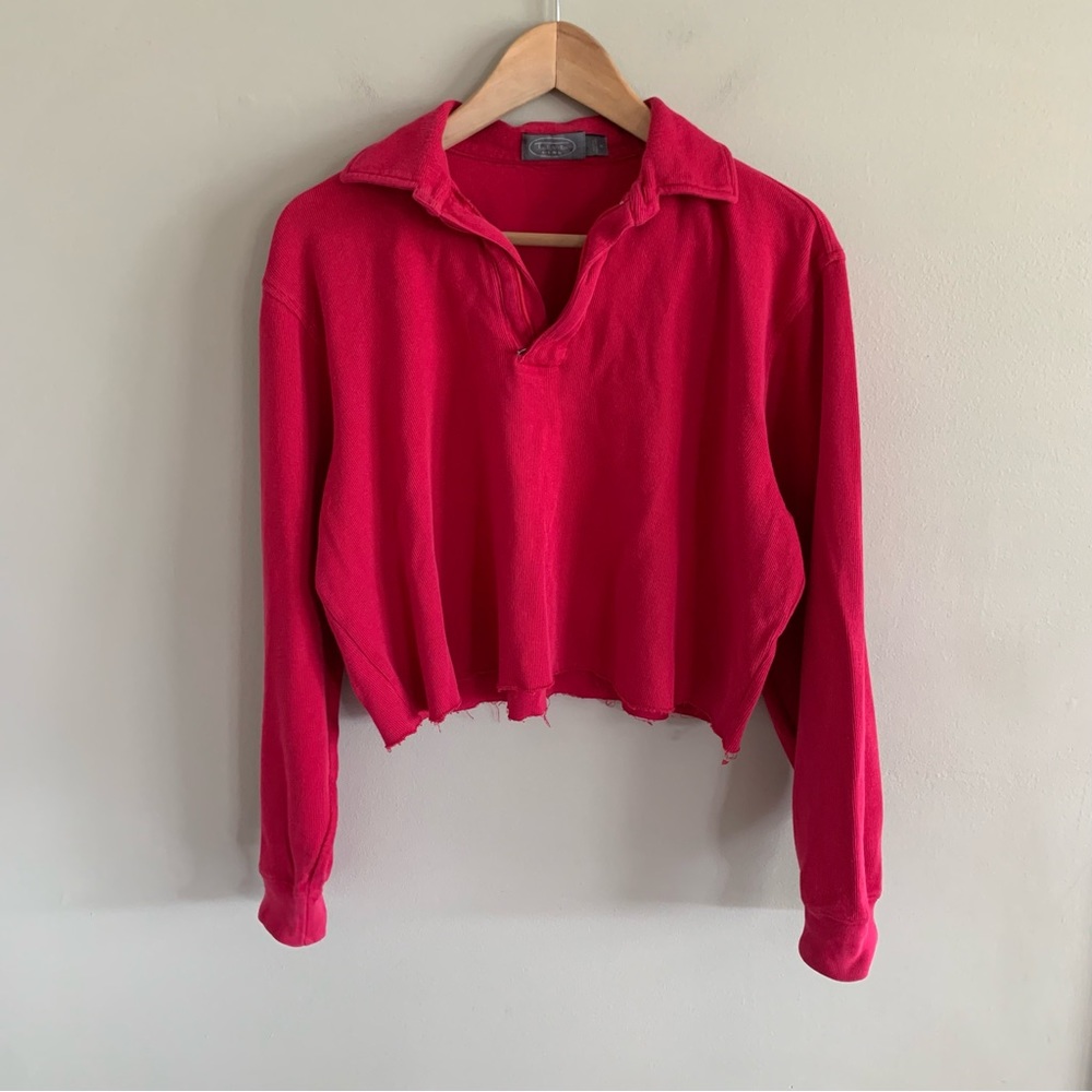 Vintage • Talbots cropped sweater 1/4 zip medium